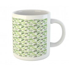 Hand Drawn Leaves Art Mug