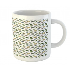 Leaves in Grunge Mug