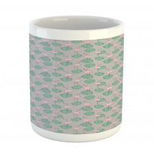 Flamingo and Leaves Mug