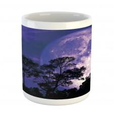 Trees on a Field at Night Mug