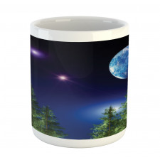 Cosmic Night Pine Trees Mug