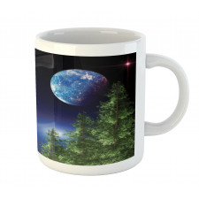 Cosmic Night Pine Trees Mug