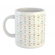 Colorful Various Bugs Stars Mug