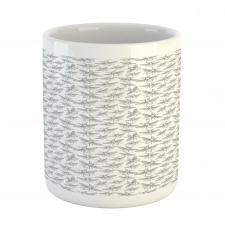 Repeating Uncolored Flies Mug