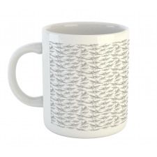 Repeating Uncolored Flies Mug