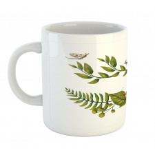 Leafy Branches Butterflies Mug