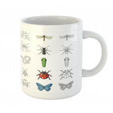 Colored Outline Creatures Mug