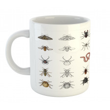 Colored Outline Creatures Mug