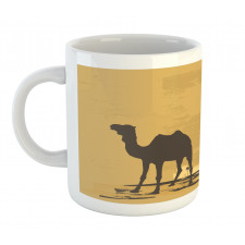 Camel and Palm Trees Sunset Mug