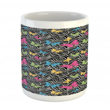 Butterflies on Zebra Mug