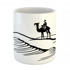 Monochromatic Man on Camel Mug