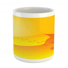 Sand Hills Sun and Footprints Mug