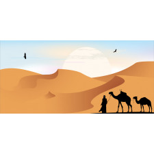 Camels and Man Silhouette Art Mug