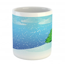 Snow Pouring onto Trees Mug