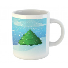 Snow Pouring onto Trees Mug