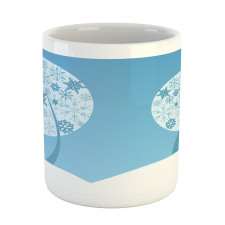 Round Snowflake Trees Mug