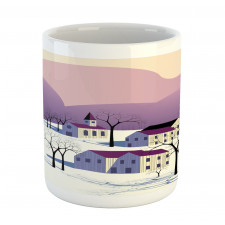 Graphical Village Scene Mug