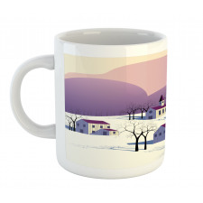 Graphical Village Scene Mug