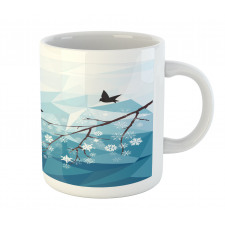 Bird Flying Polygonal Mug