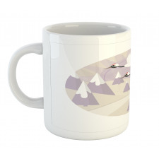 Red Crowned Cranes Flying Mug