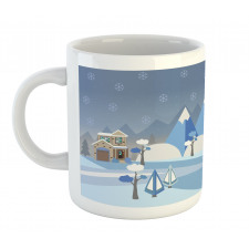 Wintry Outdoors Houses Mug