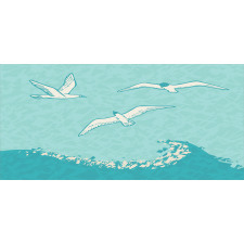 Seagulls Flying over Waves Mug