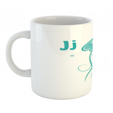 Letter J Cartoon Animal Mug