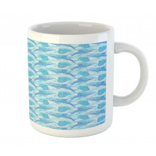 Dolphins Abstract Rounds Mug