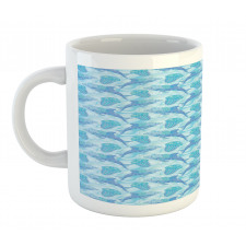 Dolphins Abstract Rounds Mug