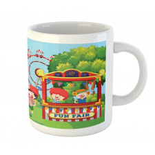 Cheerful Children at Fun Fair Mug