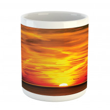 Sunset over Horizon Sea Mug