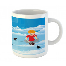 Boy and Avian Sky Mug