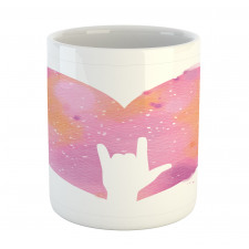 Watercolor Heart Rock Sign Mug