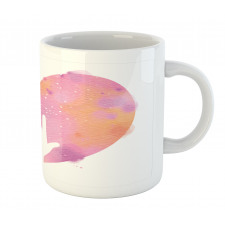 Watercolor Heart Rock Sign Mug