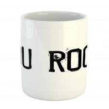 Grungy Stamp Lettering Mug