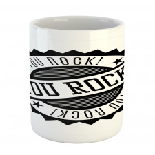 Ruffled Edges Stars Circle Mug