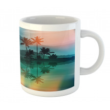 Sea and Palm Trees Art Mug