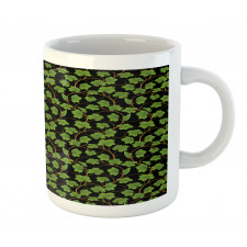 Botany Grape Leaves on Dark Mug