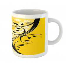 Butterfly Grape Leaves Art Mug