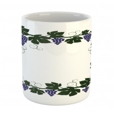 Grape Leaves Frame Graphic Mug