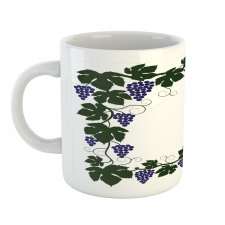 Grape Leaves Frame Graphic Mug