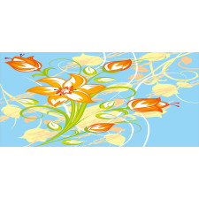 Retro Style Tiger Lily Art Mug