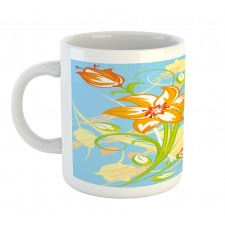 Retro Style Tiger Lily Art Mug