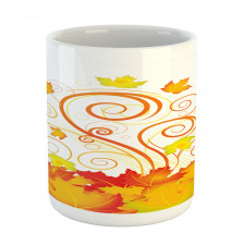 Warm Tones Grape Leaves Mug