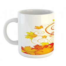 Warm Tones Grape Leaves Mug