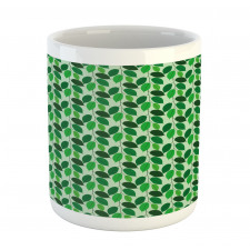 Green Tones Liana Leaves Art Mug