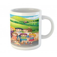 Cartoon Style Family Photo Mug