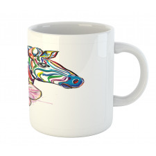 Animal Orchid Ink Art Mug