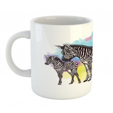 Zebras on Splashes Art Mug