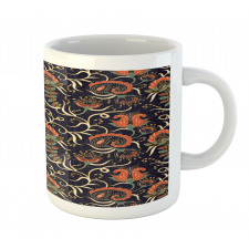 Grunge Flora Curl Mug